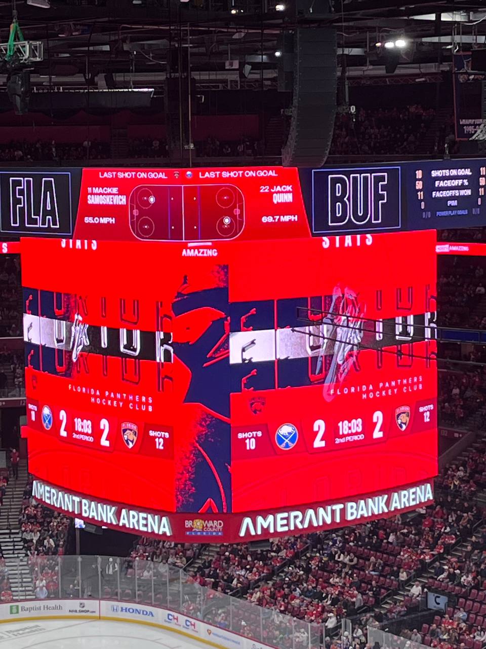 Panthers vs Sabres at Amerant Bank Arena