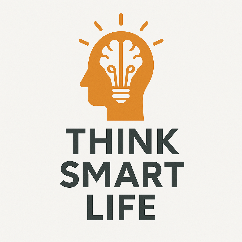 The ThinkSmart.Life logo, an orange thinking brain with a bulb inside. If you read this, please know that I thought about you. Have a great day!